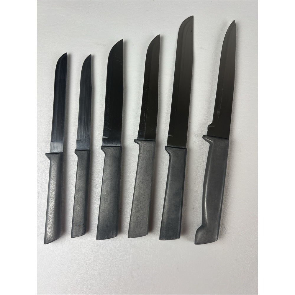 VTG Lot Of 6 Mid Century Modern Cast Aluminum Handle Cutlery Various Sizes MCM